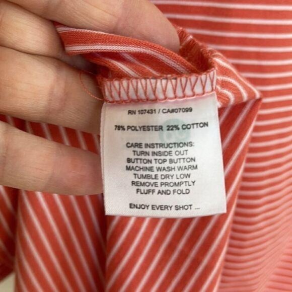 Linksoul Polo Shirt Mens Size Small S Tempus Fugit Dark Striped Golf Cotton - Picture 4 of 11